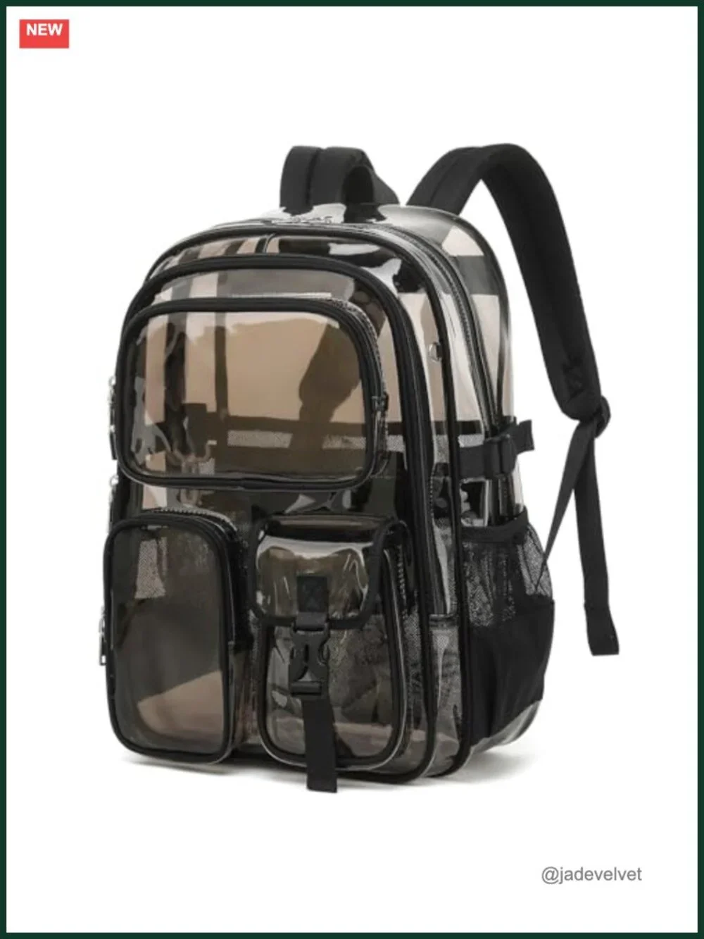 Clear Backpack for School, Heavy Duty TPU Transparent Bookbag, Stadium Approved